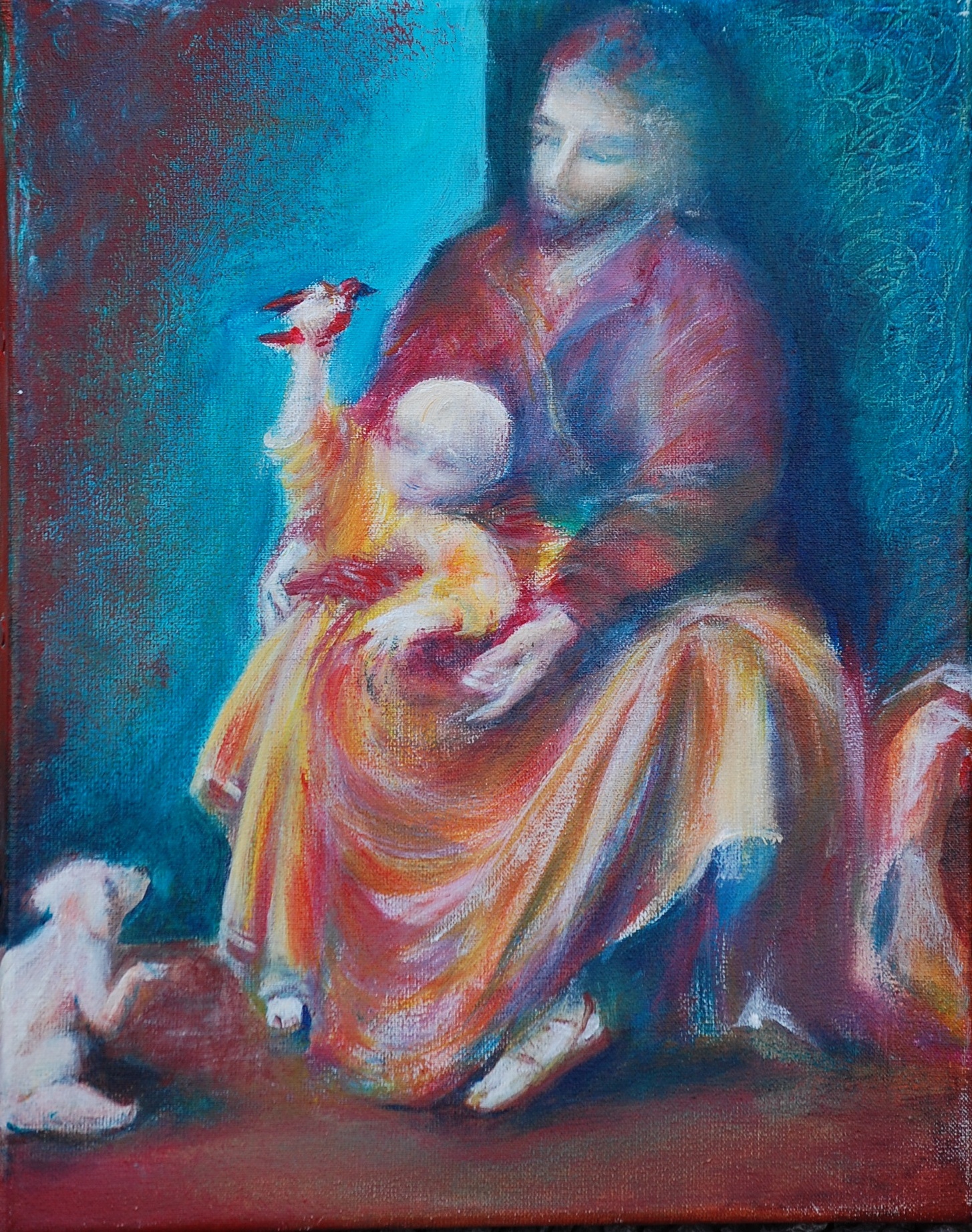 Jésus et l'oiseau